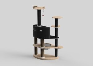 คอนโดแมว รุ่น The Black Wood Cat Tower 4