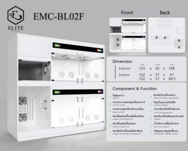 EMC-BL02F ตู้ไอซียูสัตว์